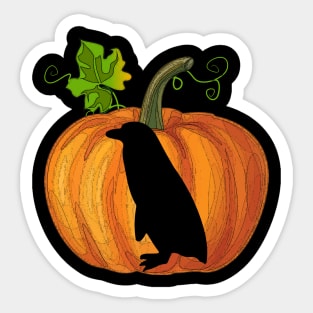 Penguin in pumpkin Sticker